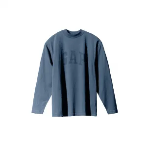Тёмно-синий лонгслив Yeezy x GAP x Balenciaga Dove, вид спереди, минималистичный дизайн