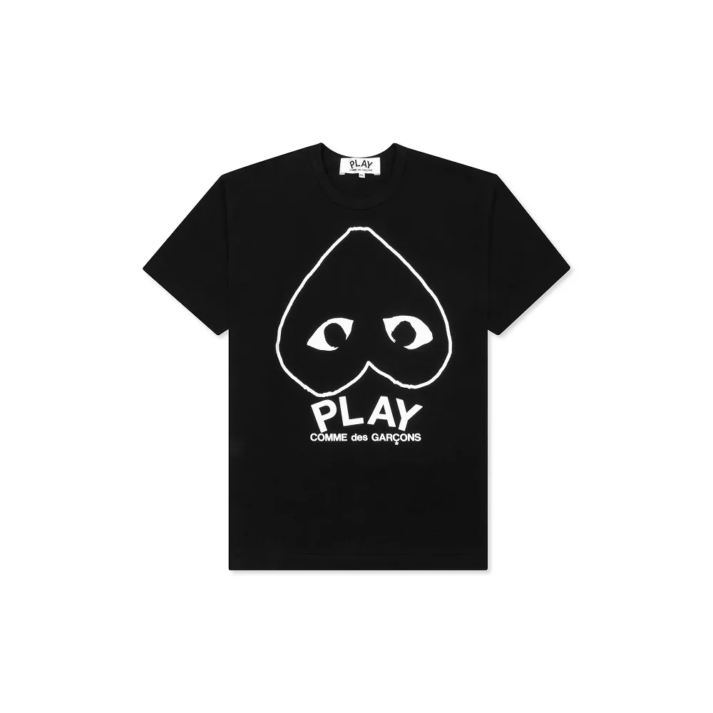 Футболка Comme des Garcons Play черная с перевернутым сердцем