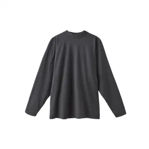 Тёмно-серый лонгслив Yeezy x GAP x Balenciaga Dove, вид спереди, минималистичный дизайн