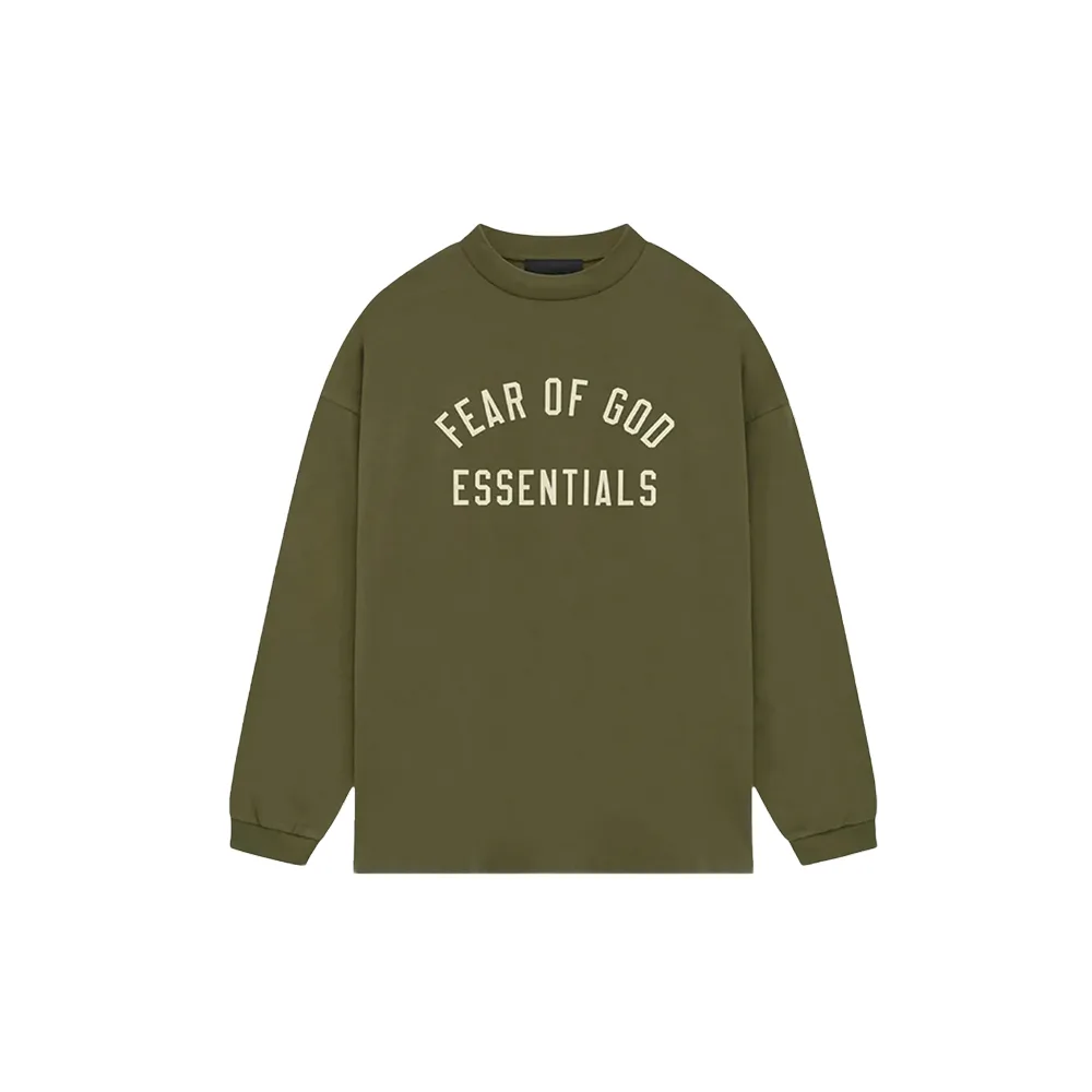 Лонгслив Fear of God Long Sleeve Jersey T-Shirt Military