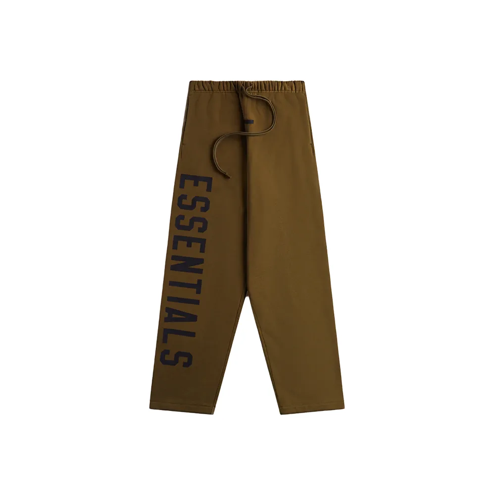 Брюки Fear Of God Essentials оливковые, вид спереди