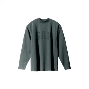Тёмно-зеленый лонгслив Yeezy x GAP x Balenciaga Dove, вид спереди, минималистичный дизайн