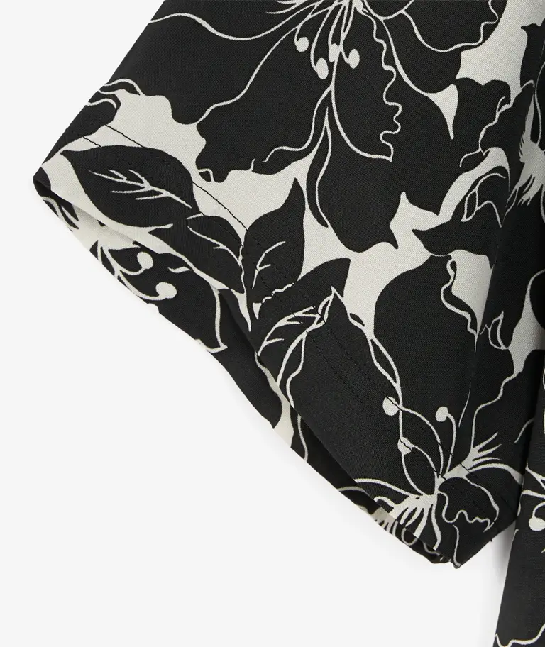 Рубашка Stussy Floral Hawaiian Shirt 'Black'