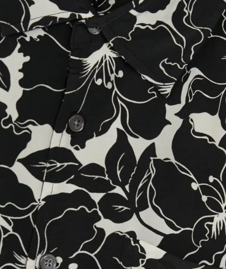 Рубашка Stussy Floral Hawaiian Shirt 'Black'