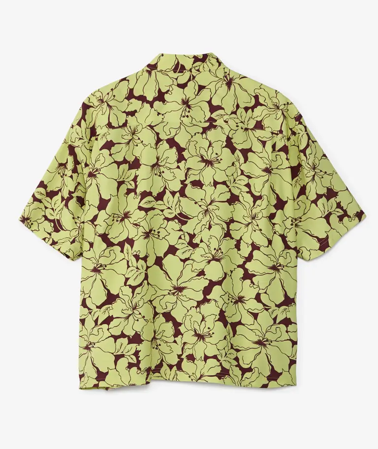 Рубашка Stussy Floral Hawaiian Shirt 'Lime'