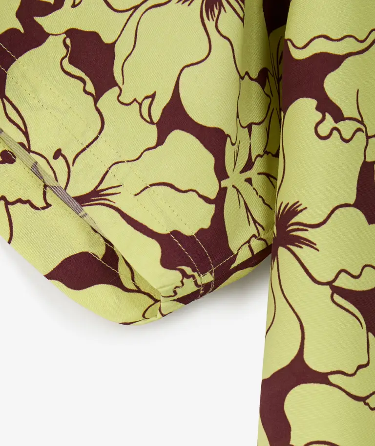 Рубашка Stussy Floral Hawaiian Shirt 'Lime'