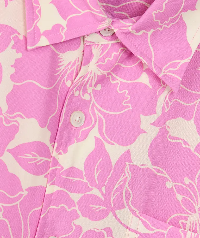 Рубашка Stussy Floral Hawaiian Shirt 'Pink'