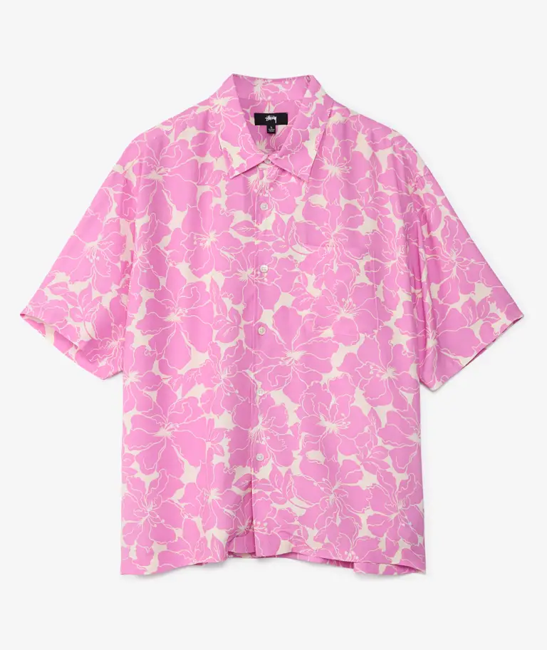 Рубашка Stussy Floral Hawaiian Shirt 'Pink'