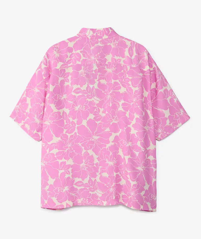 Рубашка Stussy Floral Hawaiian Shirt 'Pink'