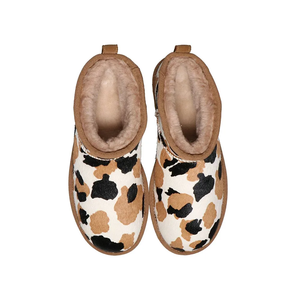 Полусапоги UGG Classic Ultra Mini Boot Chestnut Cow Print (W)
