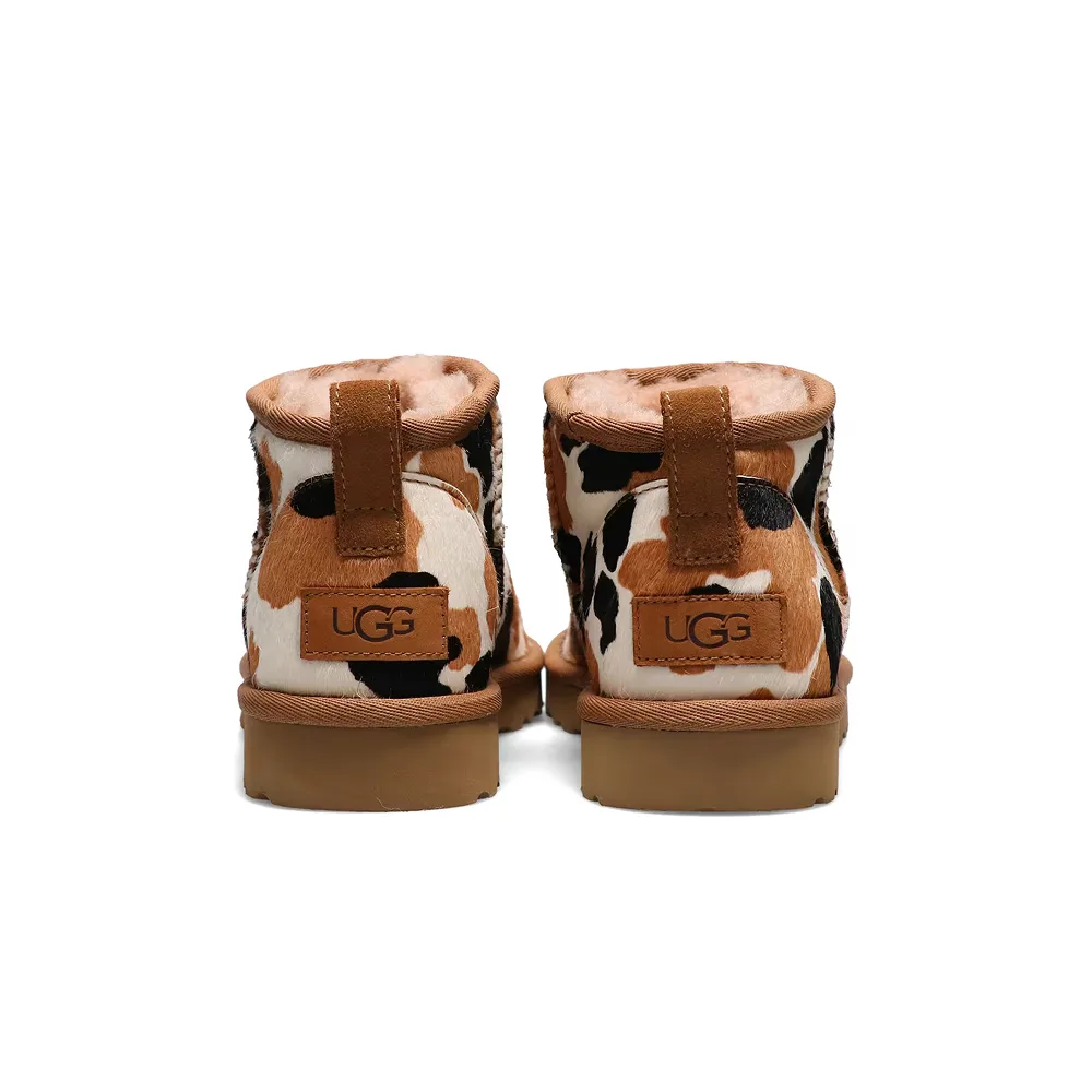 Полусапоги UGG Classic Ultra Mini Boot Chestnut Cow Print (W)