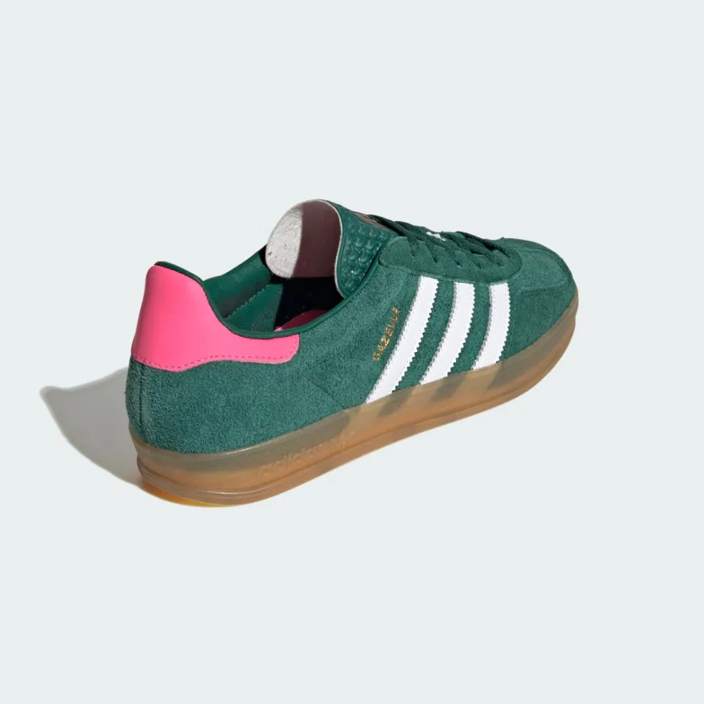 Кроссовки Adidas Gazelle Indoor 'Collegiate Green / Cloud White / Lucid Pink' (W)