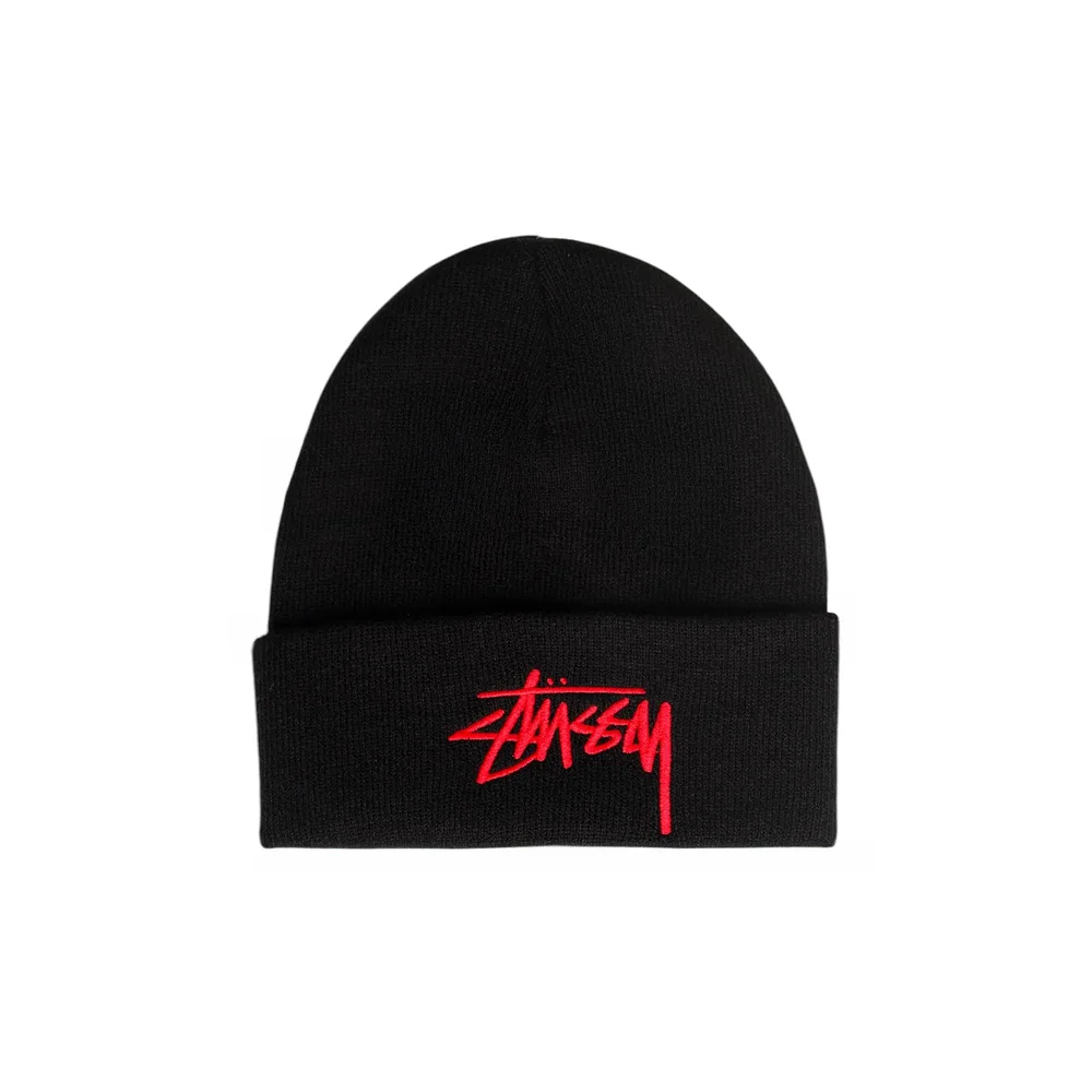 Шапка Stussy Big Stock Cuff Beanie Black