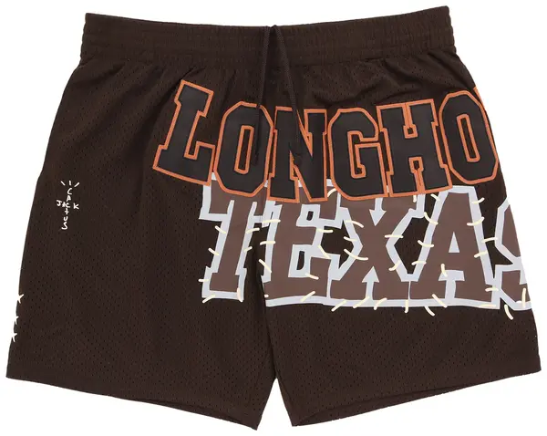 Шорты Cactus Jack by Travis Scott x Mitchell & Ness University Of Texas Shorts 'Brown'