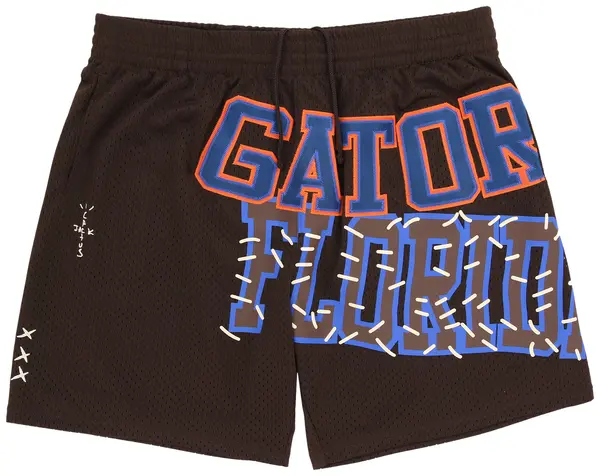 Шорты Cactus Jack by Travis Scott x Mitchell & Ness University Of Florida Shorts 'Brown'