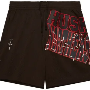 Шорты Cactus Jack by Travis Scott x Mitchell & Ness Northeastern University Shorts 'Brown'