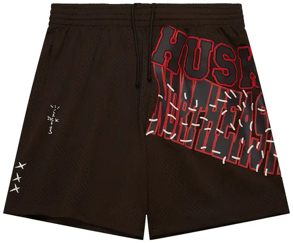 Шорты Cactus Jack by Travis Scott x Mitchell & Ness Northeastern University Shorts 'Brown'