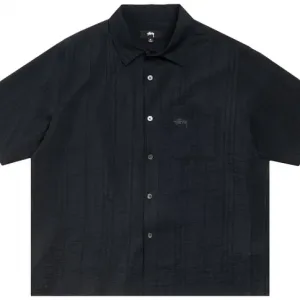 Рубашка Stussy Pleated Textured Shirt 'Black'