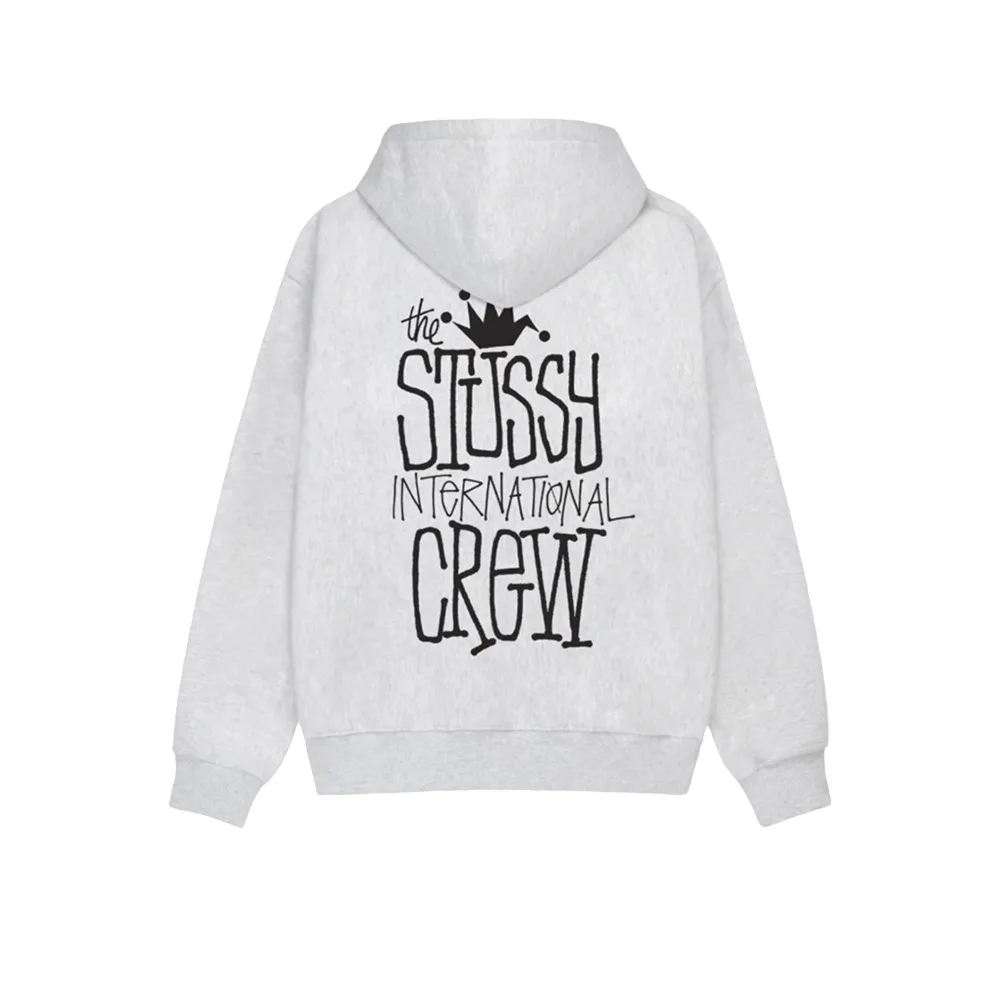 Stussy Crown International Hoodie 'Ash Heather'