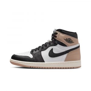Женские кроссовки Nike Jordan 1 High кофейные, вид сбоку