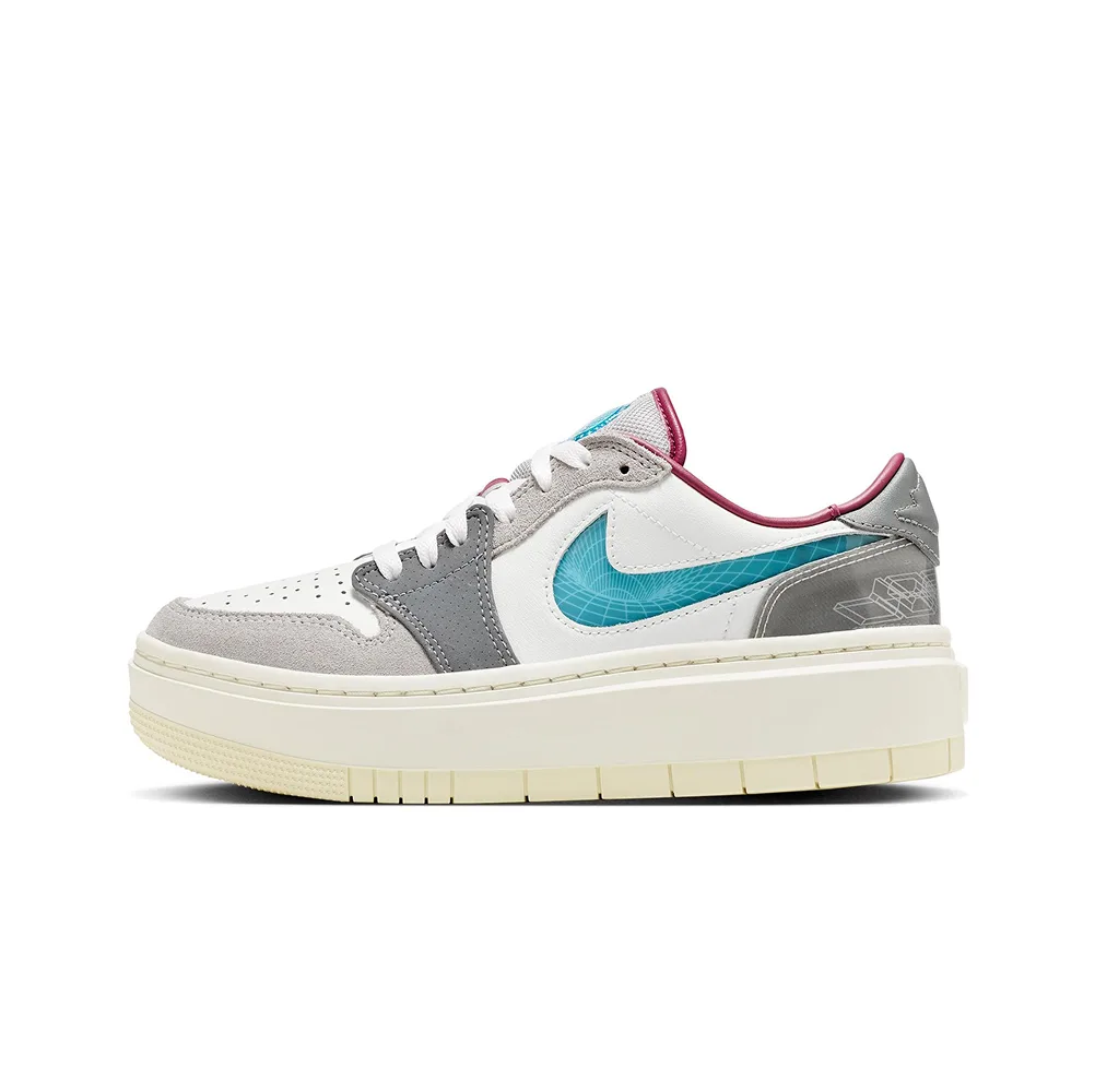 Кроссовки Nike Jordan 1 Elevate low, Exploration Unit (W) – стильные женские в серо-бирюзовом дизайне