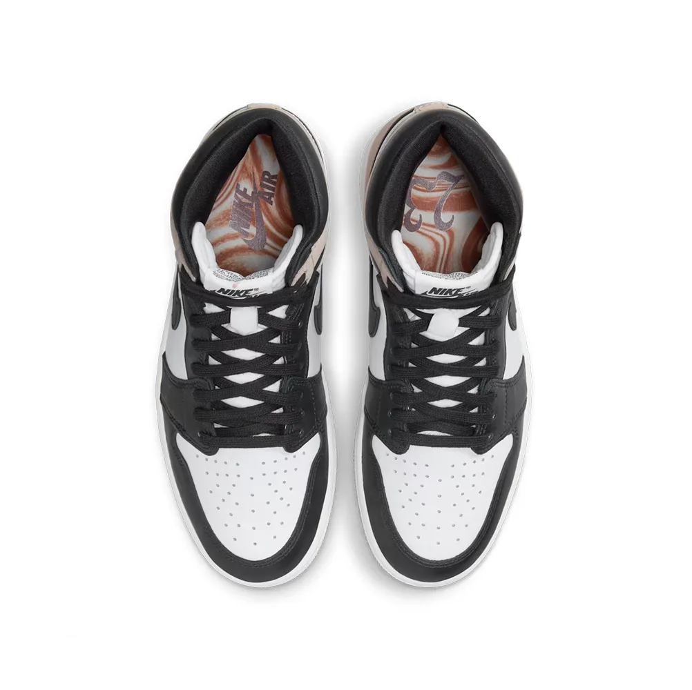 Кроссовки Jordan 1 High на ноге, элегантный повседневный образ