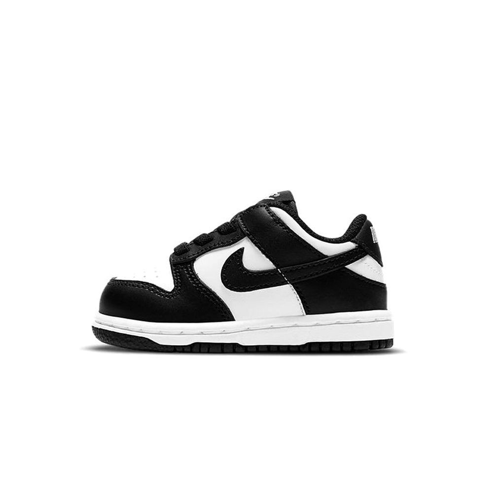 Кроссовки детские Nike Dunk low, White Black Panda (TD), черно-белые, стильные, с логотипом Nike, идеальны для детей