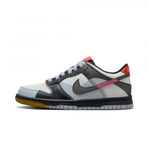 Кроссовки Nike Dunk Low разноцветные, вид сбоку