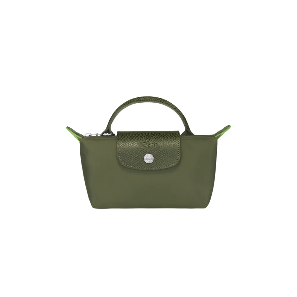 Longchamp Le Pliage Original Pouch With Handle Forest