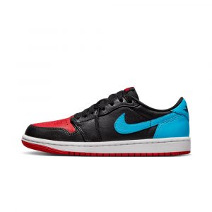 Кроссовки Air Jordan 1 Low OG градиентные сине-красные, вид сбоку