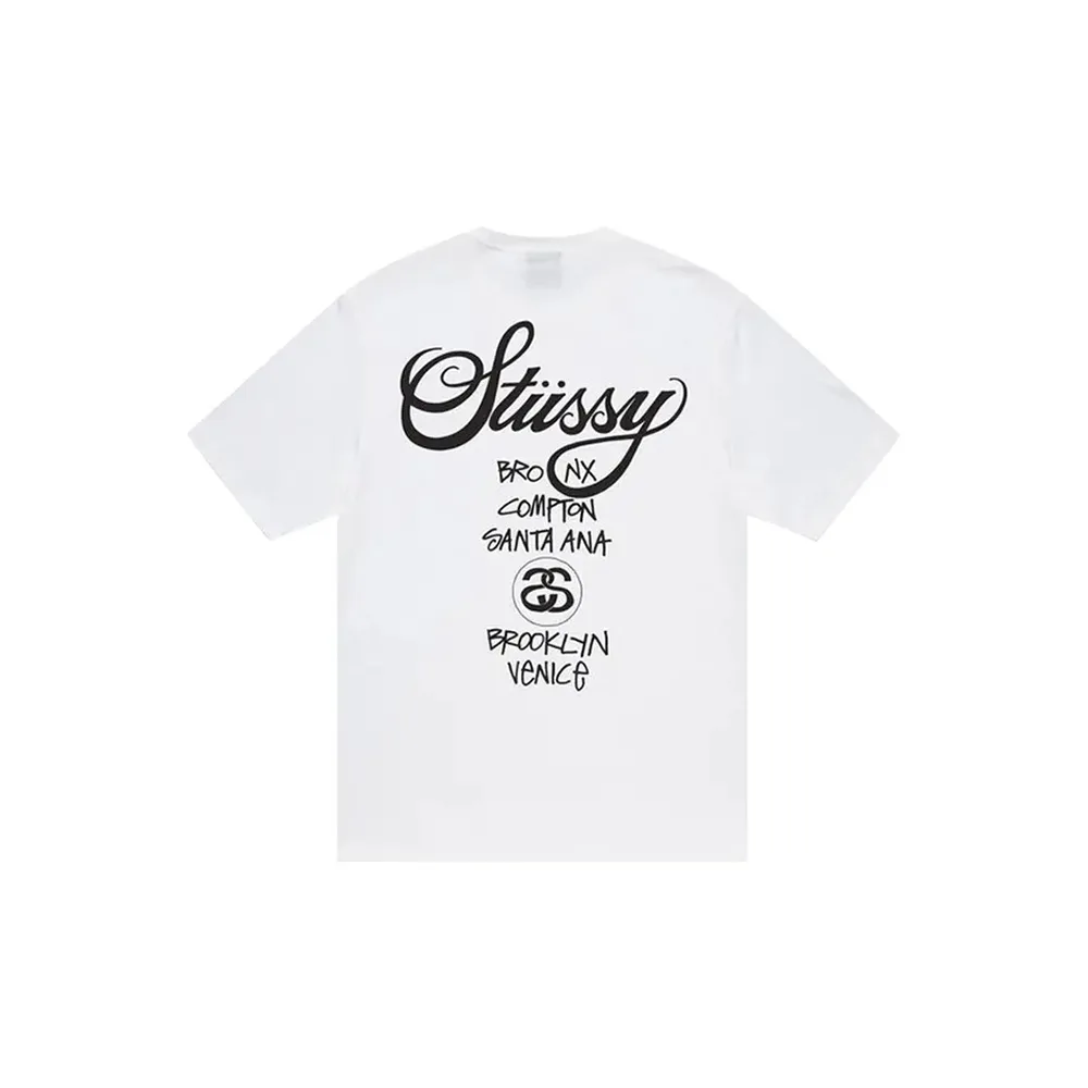 Stussy World Tour Crew Tee White