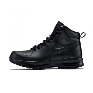 Монохромные Nike Manoa Leather Black. Кожаный верх и Nike-эмблема, идеальны для casual-стиля