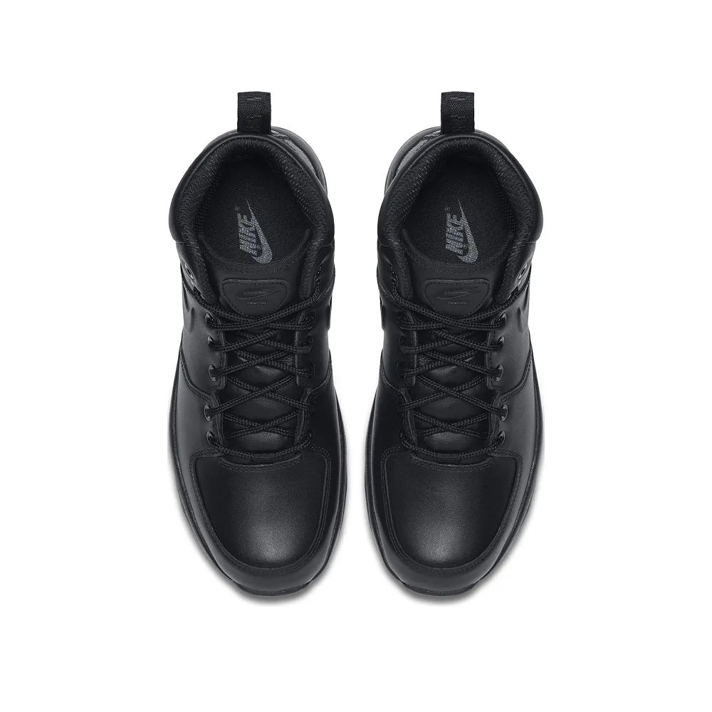 Черные кожаные кроссовки Nike Manoa Leather. Высокая шнуровка