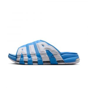 Сабо Nike Air More Uptempo Slide синие, вид сбоку
