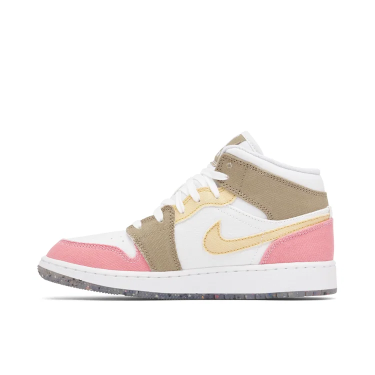 Кроссовки Nike Air Jordan 1 Mid SE 'Pastel Grind' (GS)