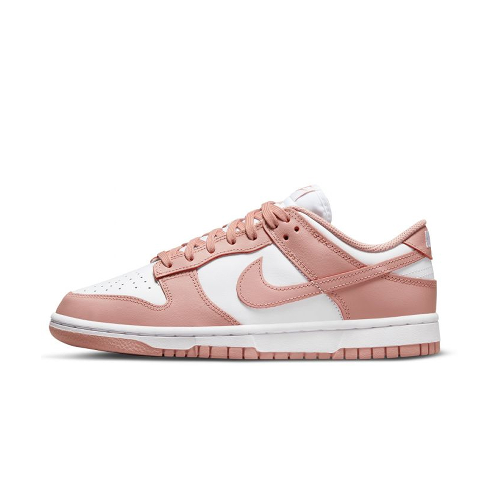 Кроссовки Nike Dunk low, Rose Whisper (W), розовые с белым, женский стиль