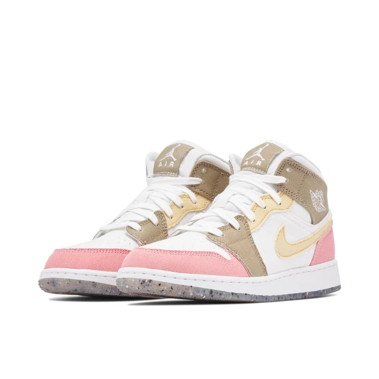 Кроссовки Nike Air Jordan 1 Mid SE 'Pastel Grind' (GS)