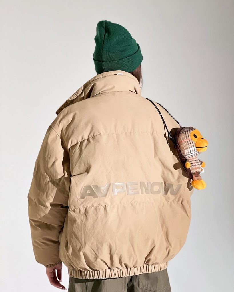 Куртка AAPE Logo Patch Padded Jacket Beige