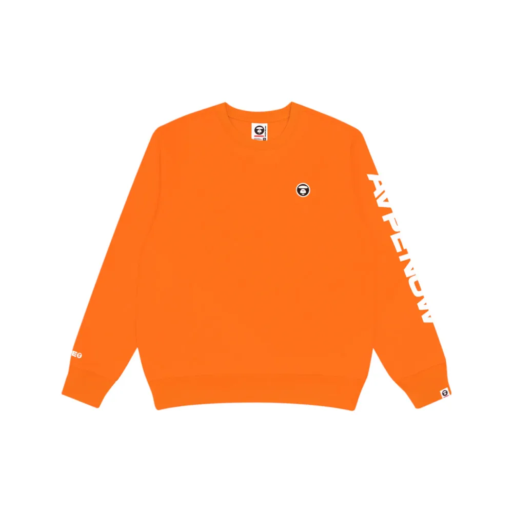Свитшот AAPE Logo Arm Crew Sweatshirt Orange