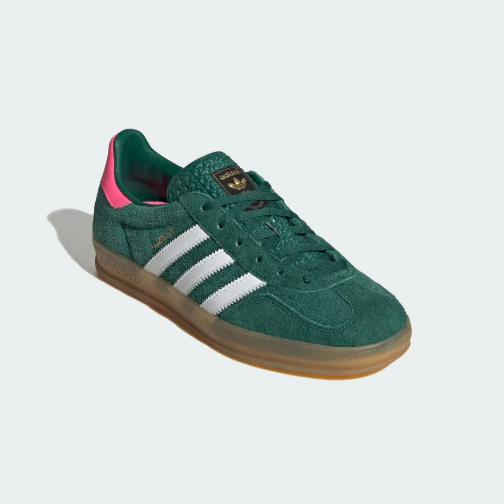 Кроссовки Adidas Gazelle Indoor 'Collegiate Green / Cloud White / Lucid Pink' (W)
