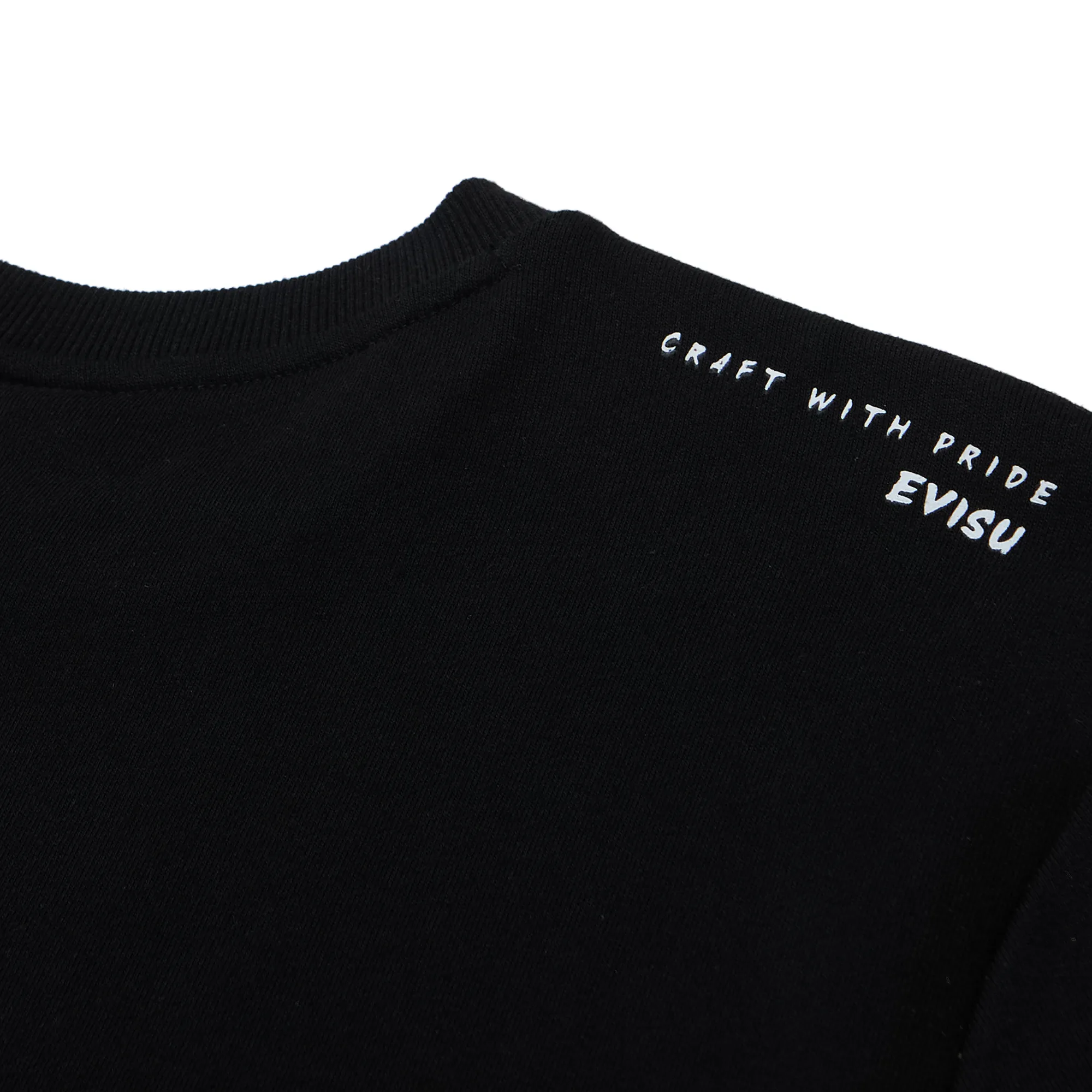 Evisu Logo Embroidery Oversized Sweatshirt Black