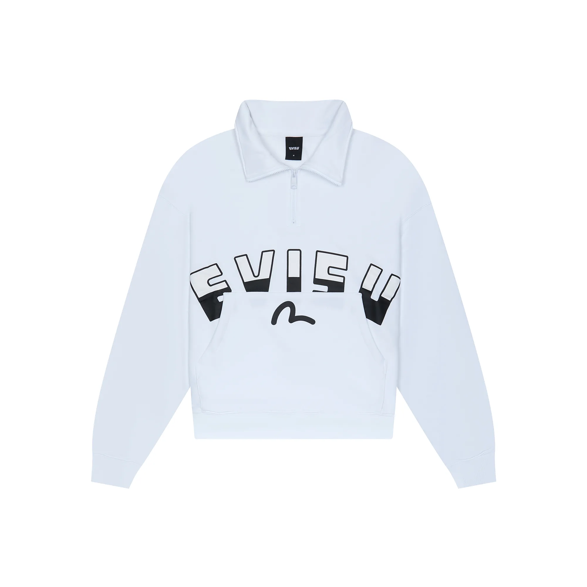 Свитшот Evisu Hidden Pocket Zip-Neck Sweatshirt White