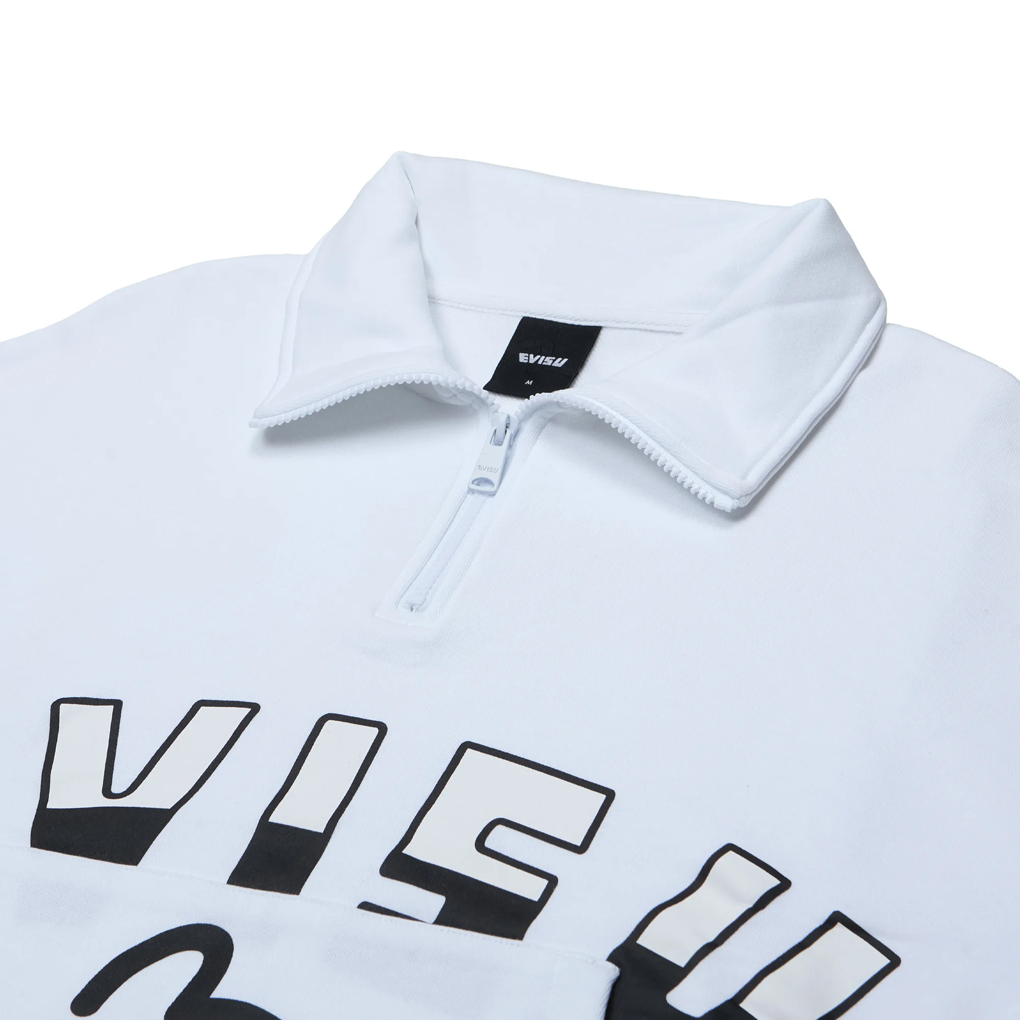 Свитшот Evisu Hidden Pocket Zip-Neck Sweatshirt White