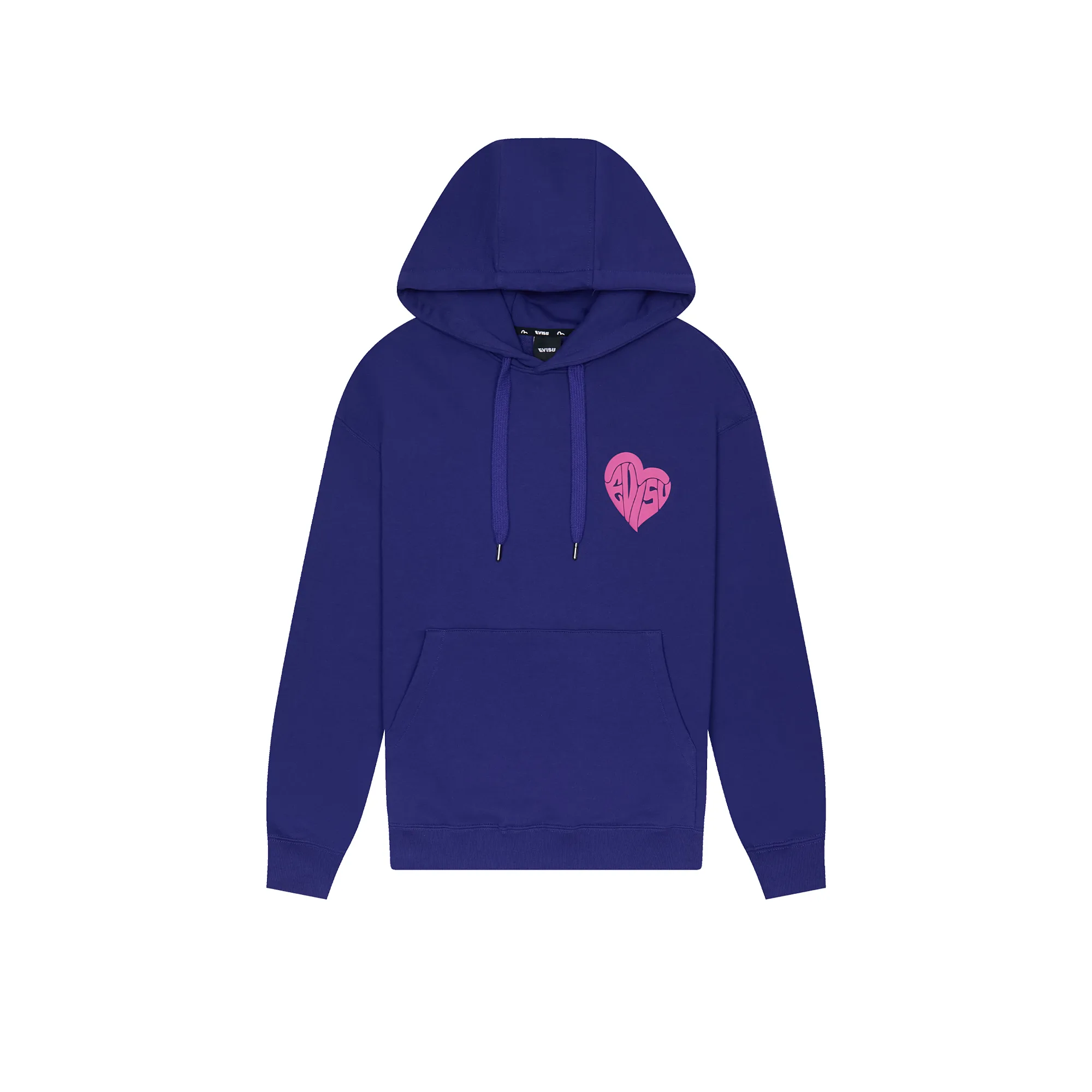 Evisu Heart Loose-Fit Hoodie Dark Blue