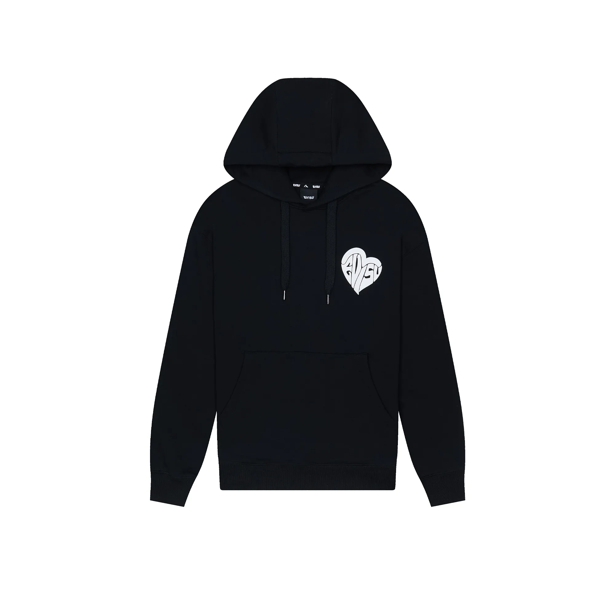 Худи Evisu Heart Loose-Fit Hoodie Black