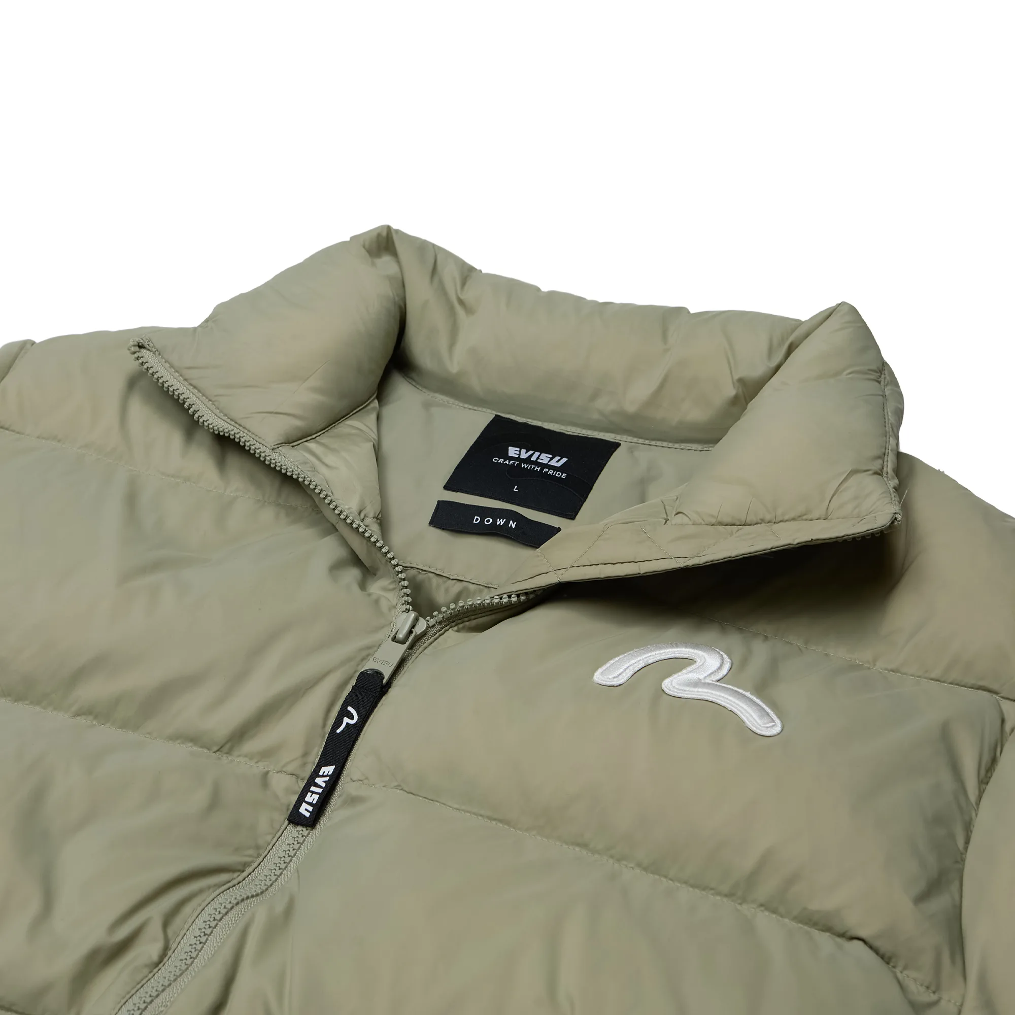 Evisu Solid Down Short Down Jacket