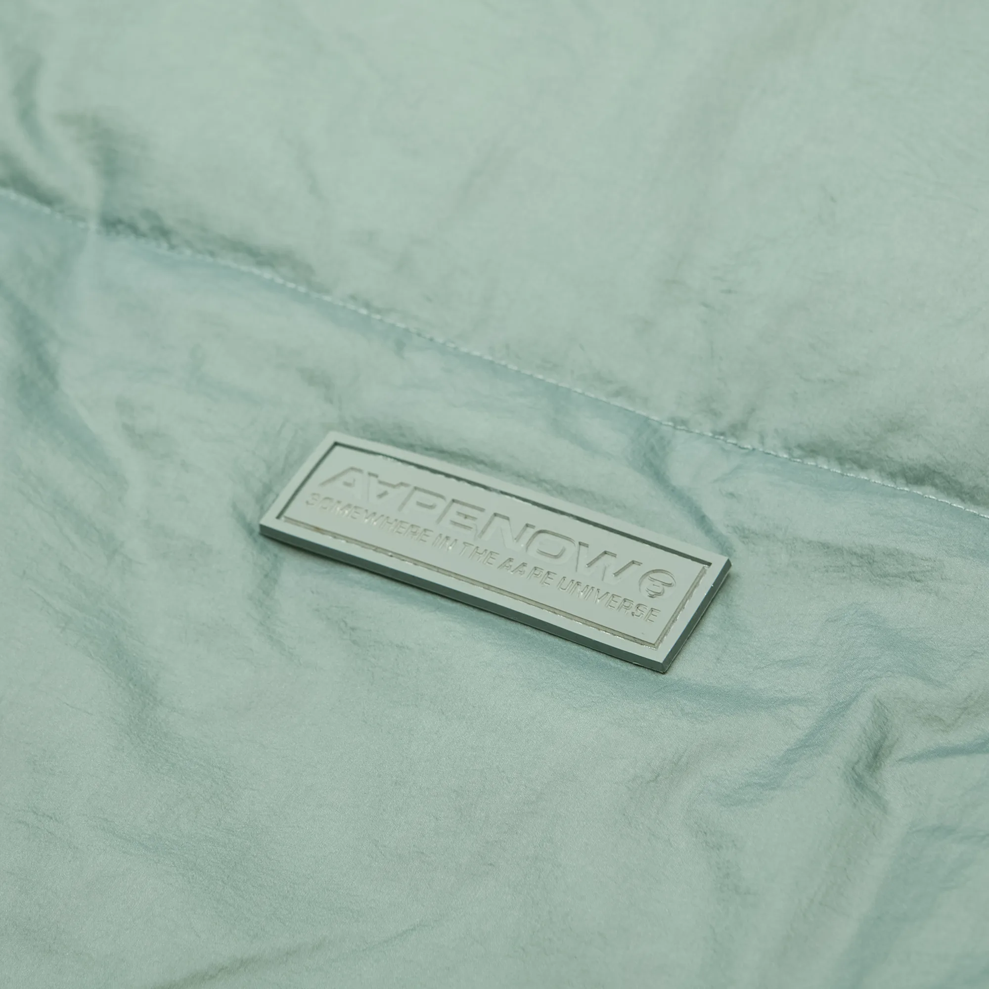 Пуховик AAPE Now Camo Badge Hooded Down Jacket Mint Green