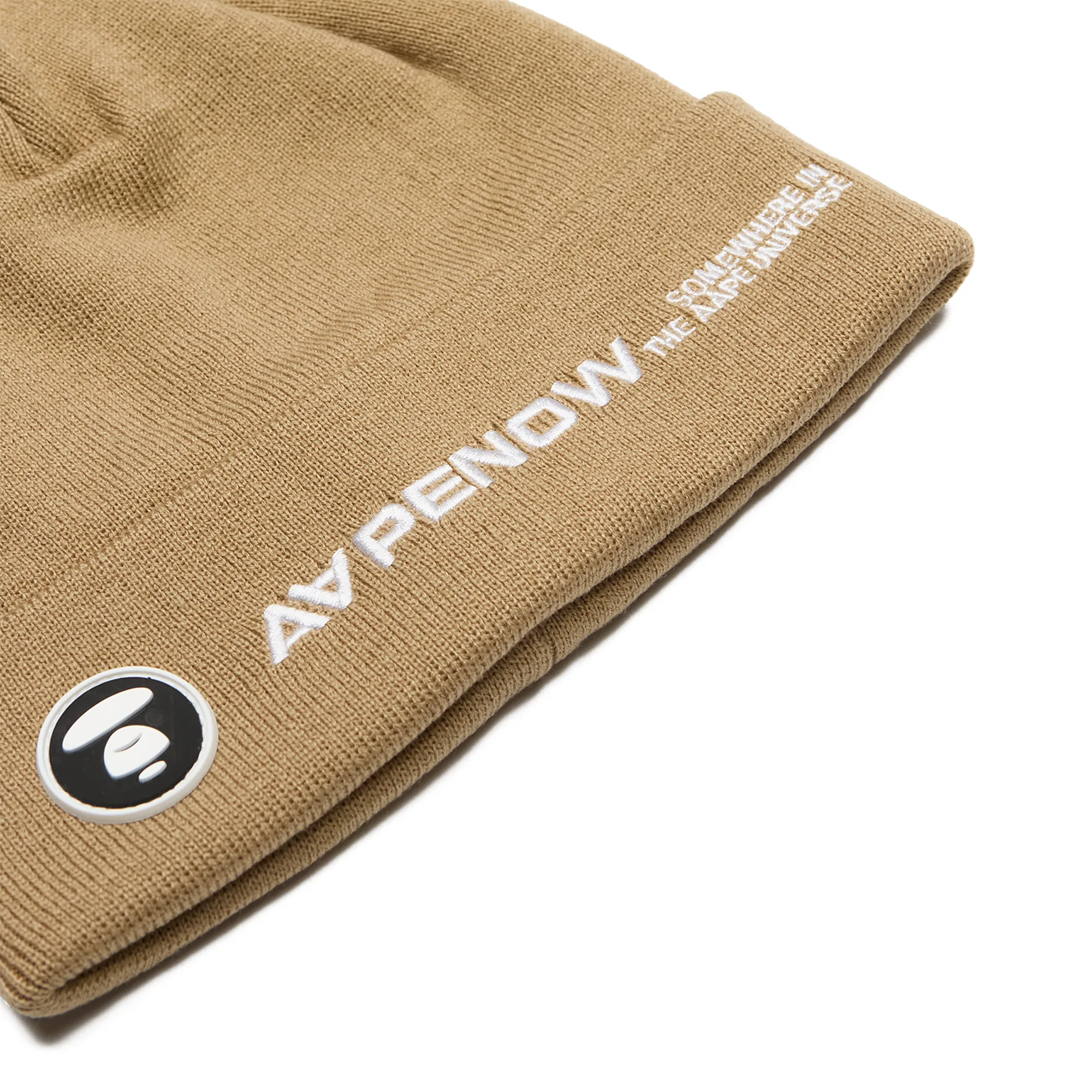 Шапка AAPE NOW Beanie Knit Cap Beige
