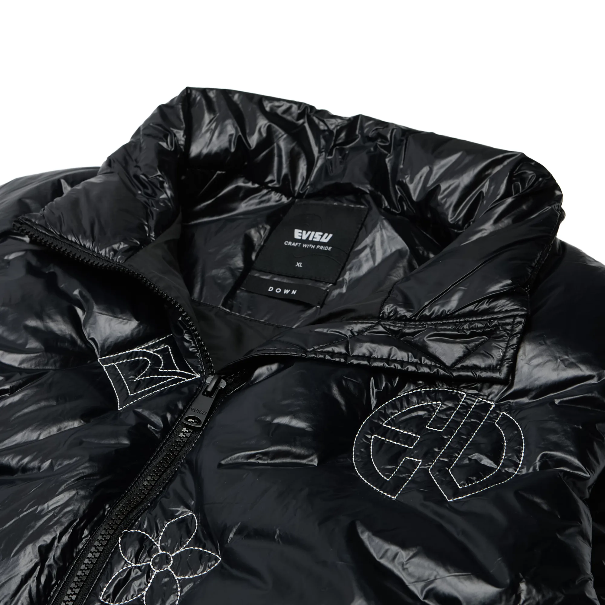 Жилет Evisu Monogram Embroidered High-Neck Down Vest Black EW4MVT903-BLK