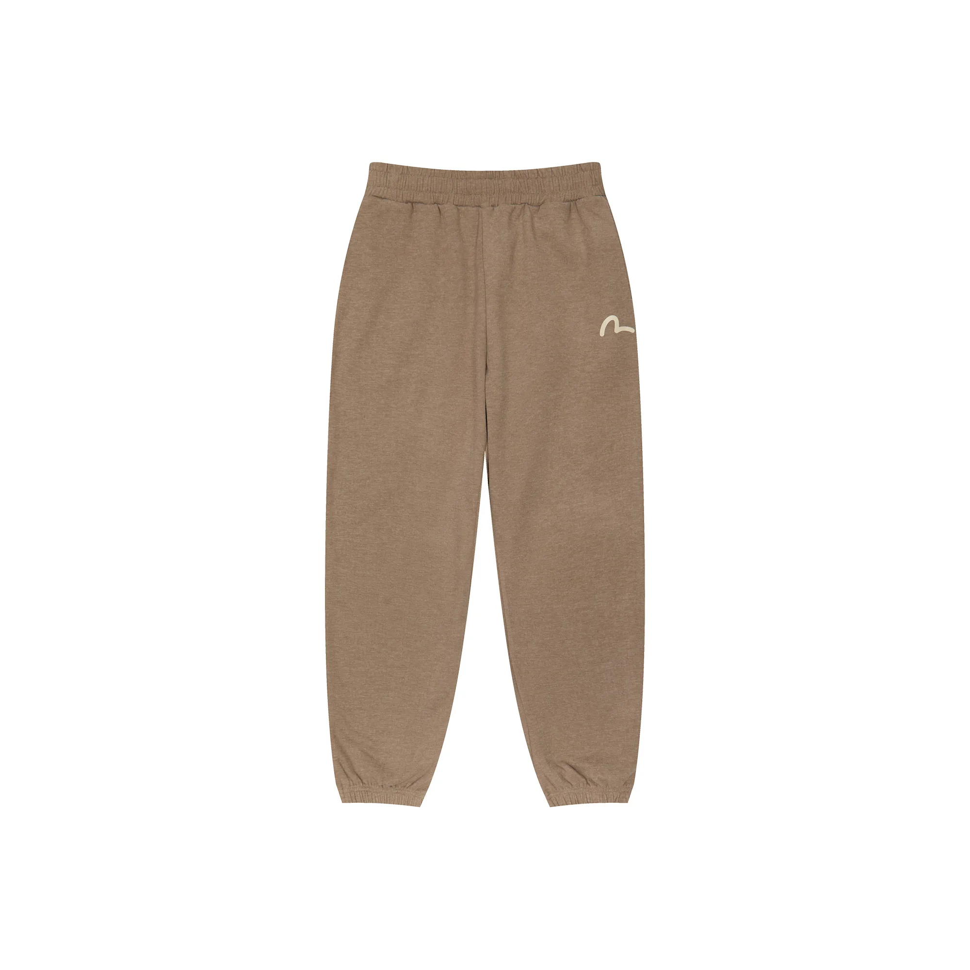 Брюки спортивные Evisu Logo Print and Seagull Embroidery Regular Fit Sweatpants Beige EW4UZP901-BEI